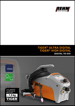 Brochure download of portable TIG welding machine with 180 to 230 Ampere