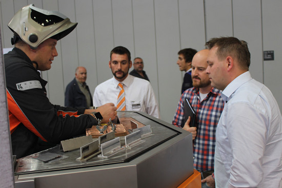 Schweißvorführung auf dem Messestand Schweissen & Schneiden 2017