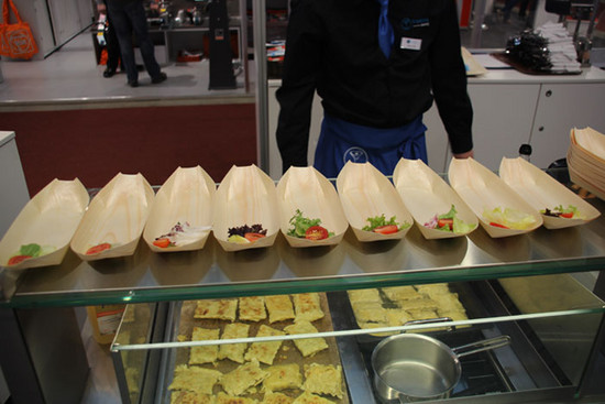 The fourth Maultaschen contest at the fair Schweisstec 2017 in Stuttgart